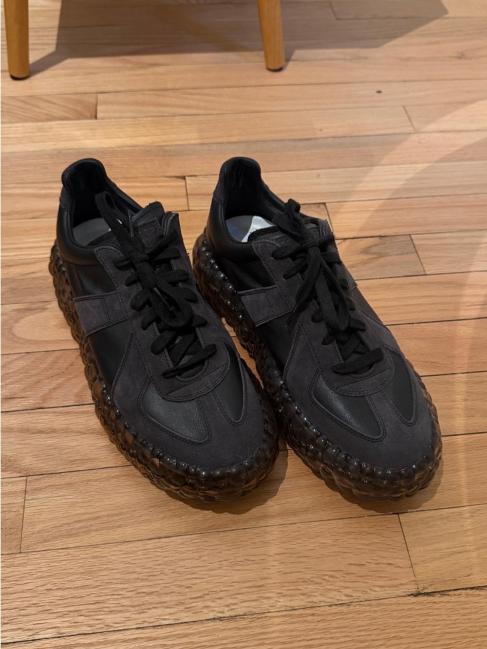 Maison Martin Margiela Black Bubble-Sole Sneakers